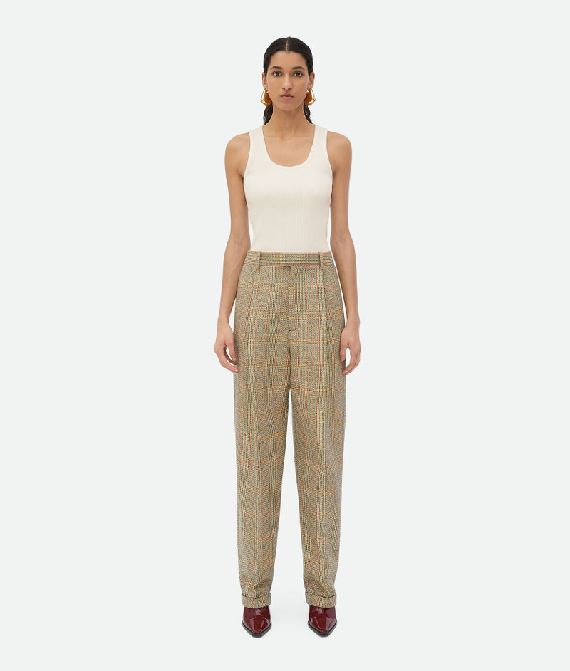 Prince Of Wales Wool Trousers - 1