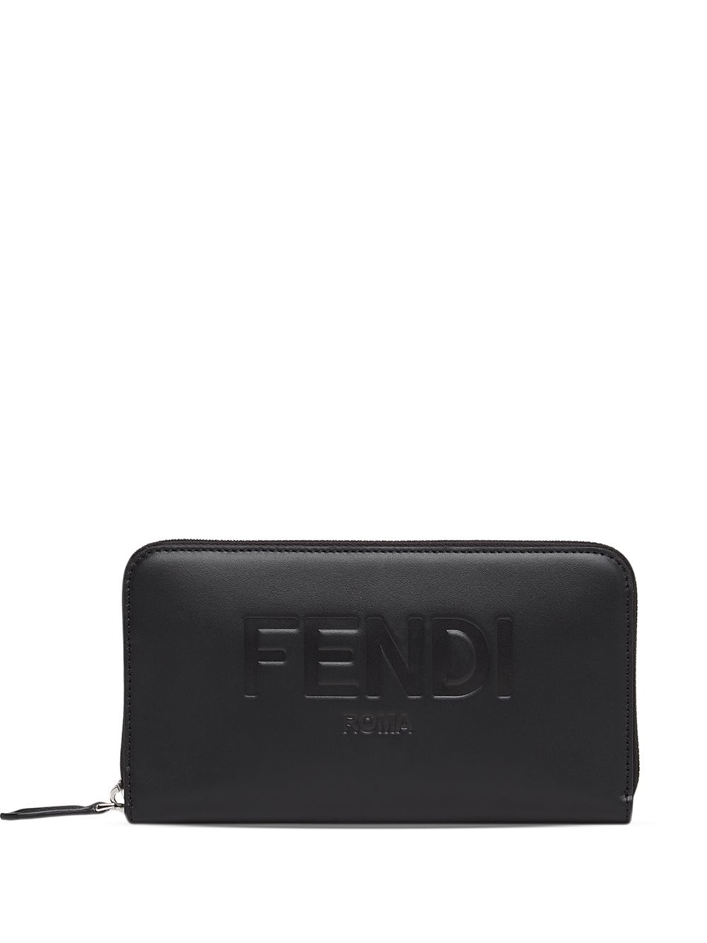 debossed logo zip-around wallet - 1