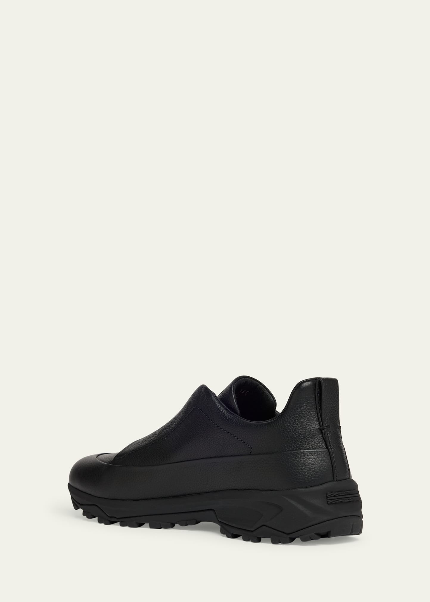 Men's Triple Stitch™ Monte Grained Leather Slip-On Sneakers - 4