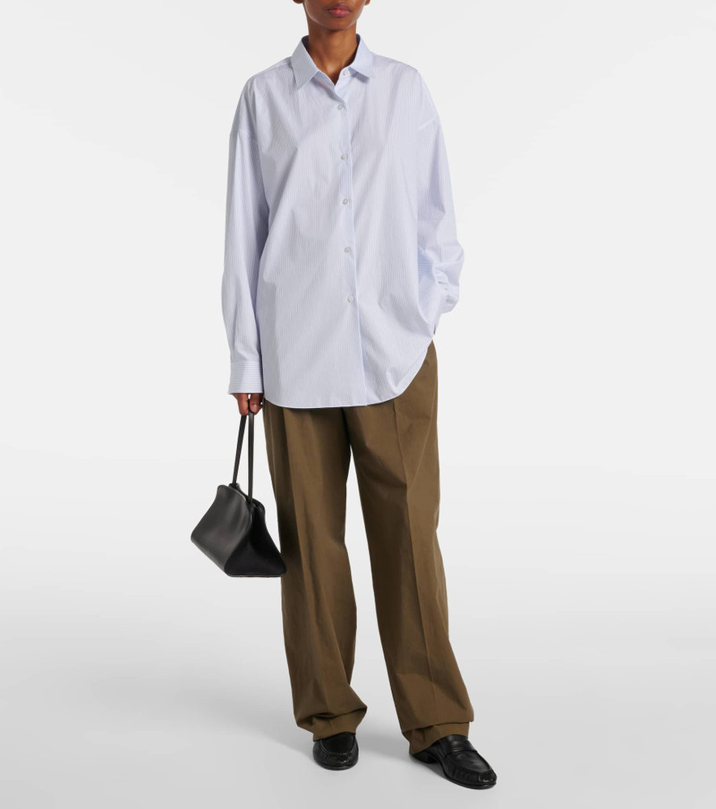 The Row Caster striped cotton poplin shirt outlook