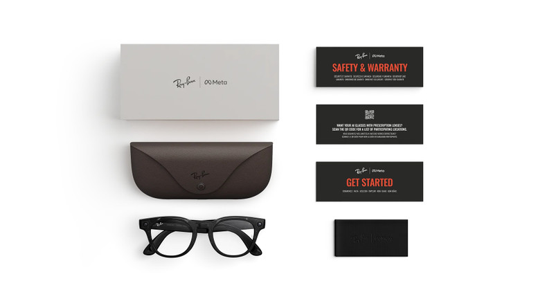 Ray-Ban Meta Scriber Optics (Gen 2), Shiny Transparent Black, Clear Lenses 5