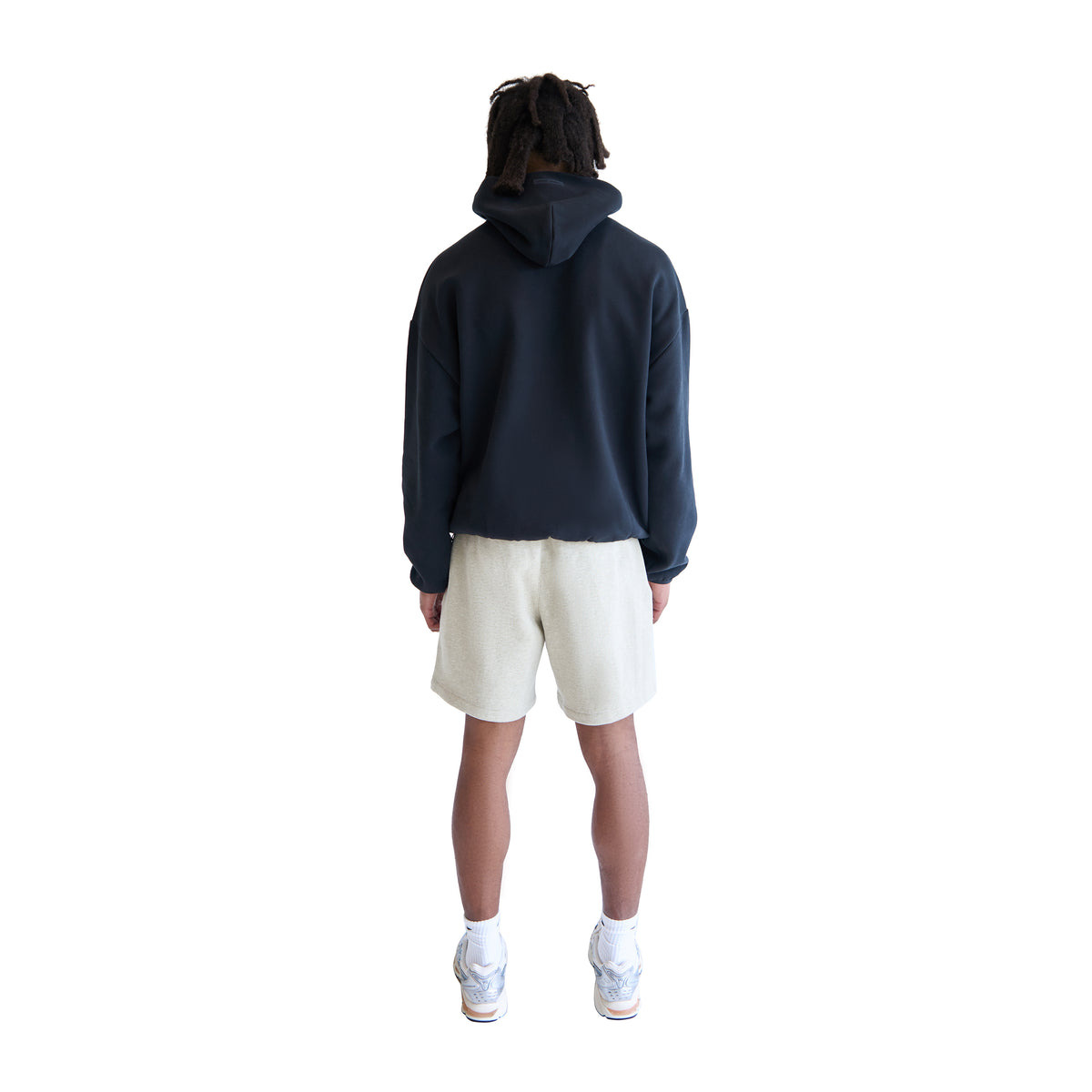 SOCCER FLEECE SHORTS (HEATHER STONE) - 4