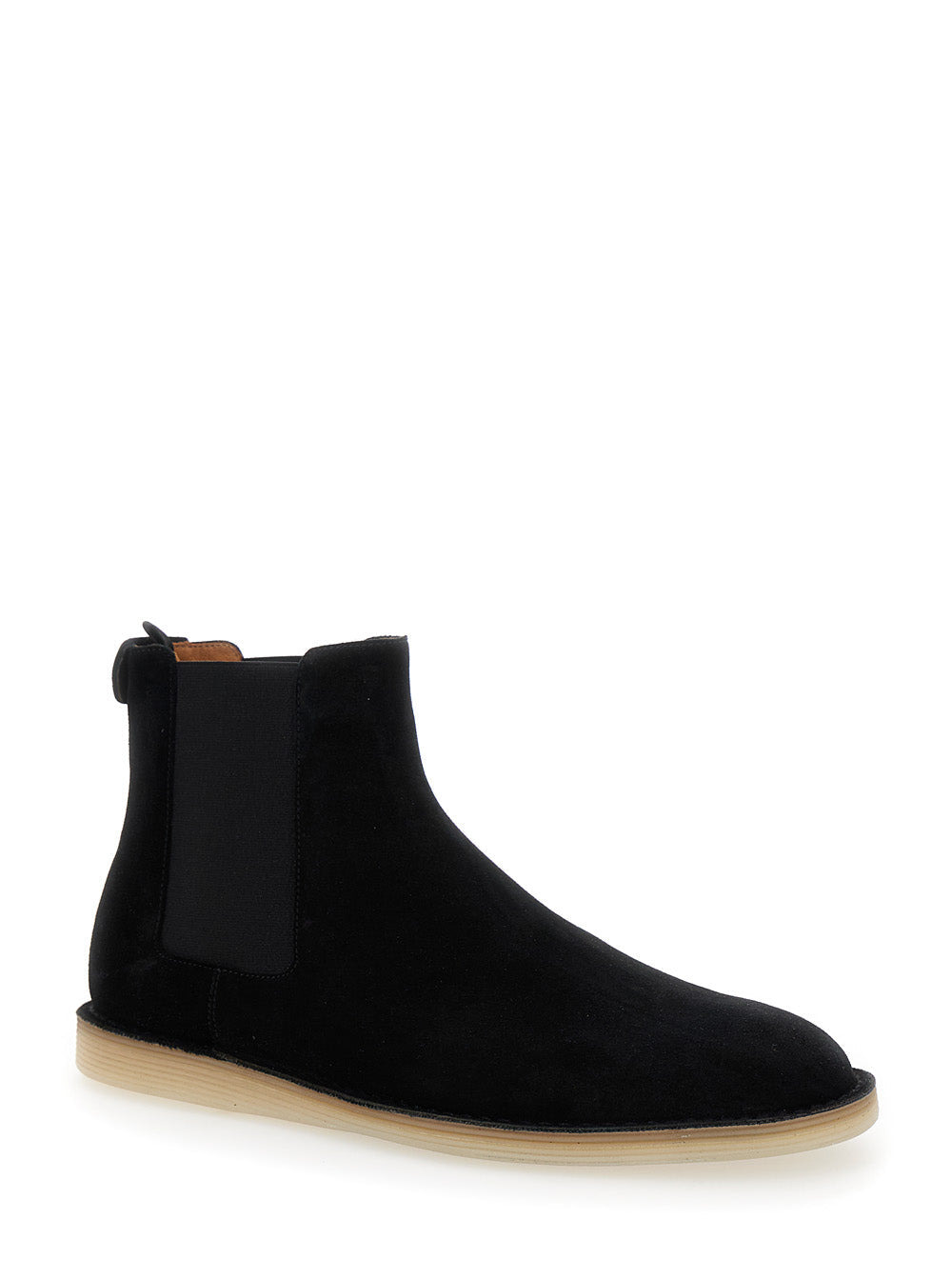 Dolce & Gabbana Men Black Pull-On Ankle Boots With Dg Logo In Suede Man - 2