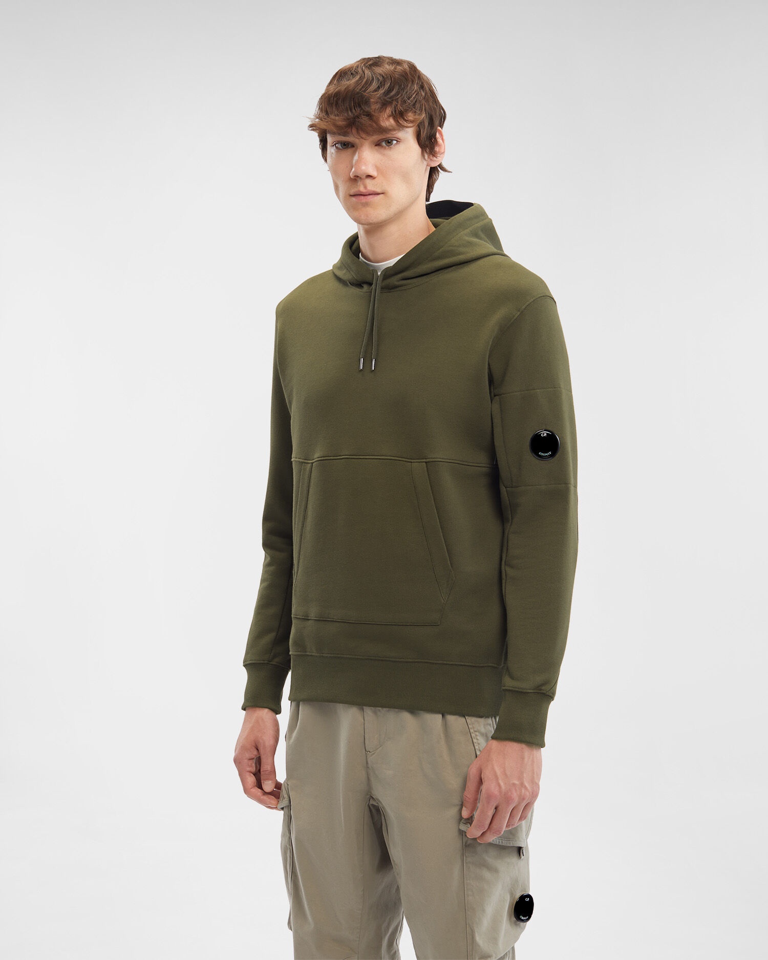 Diagonal Raised Fleece Hoodie - 2