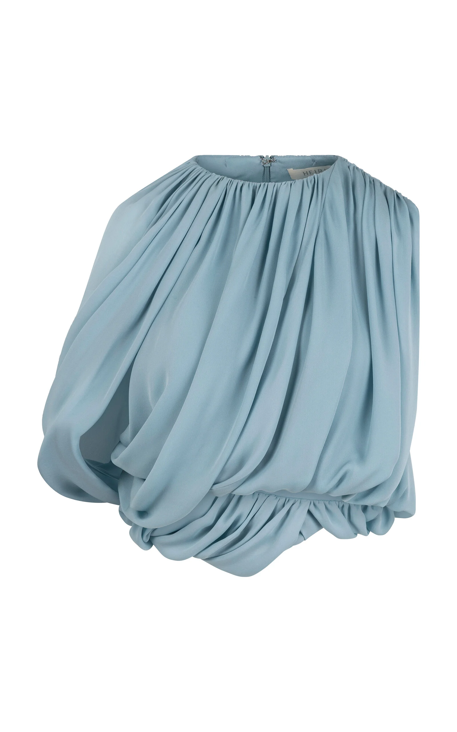 Marie Draped Silk Top blue - 1