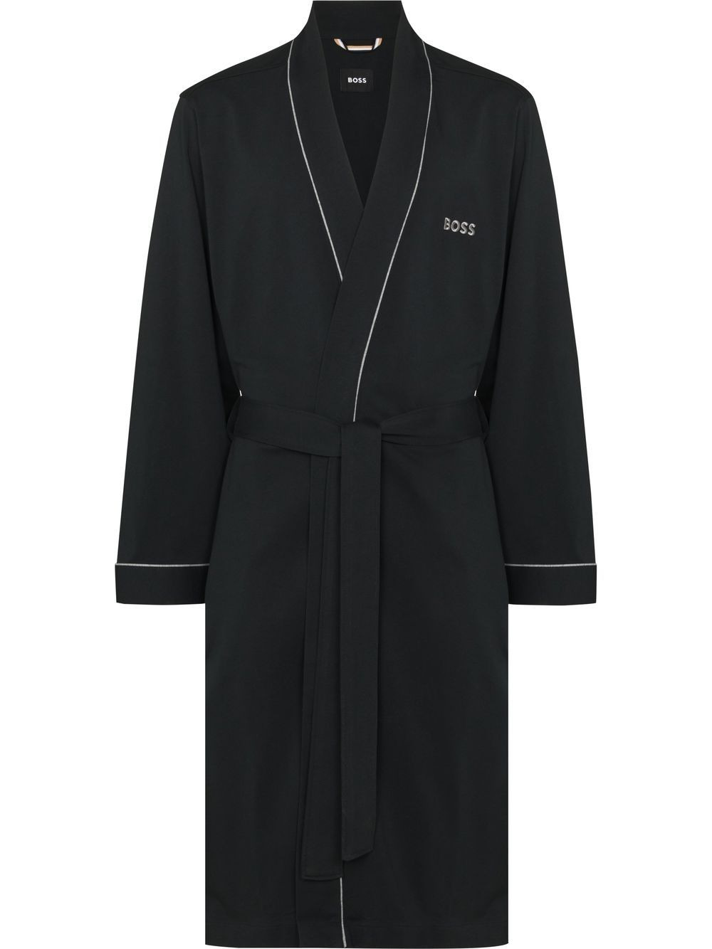 embroidered-logo lounge robe - 1