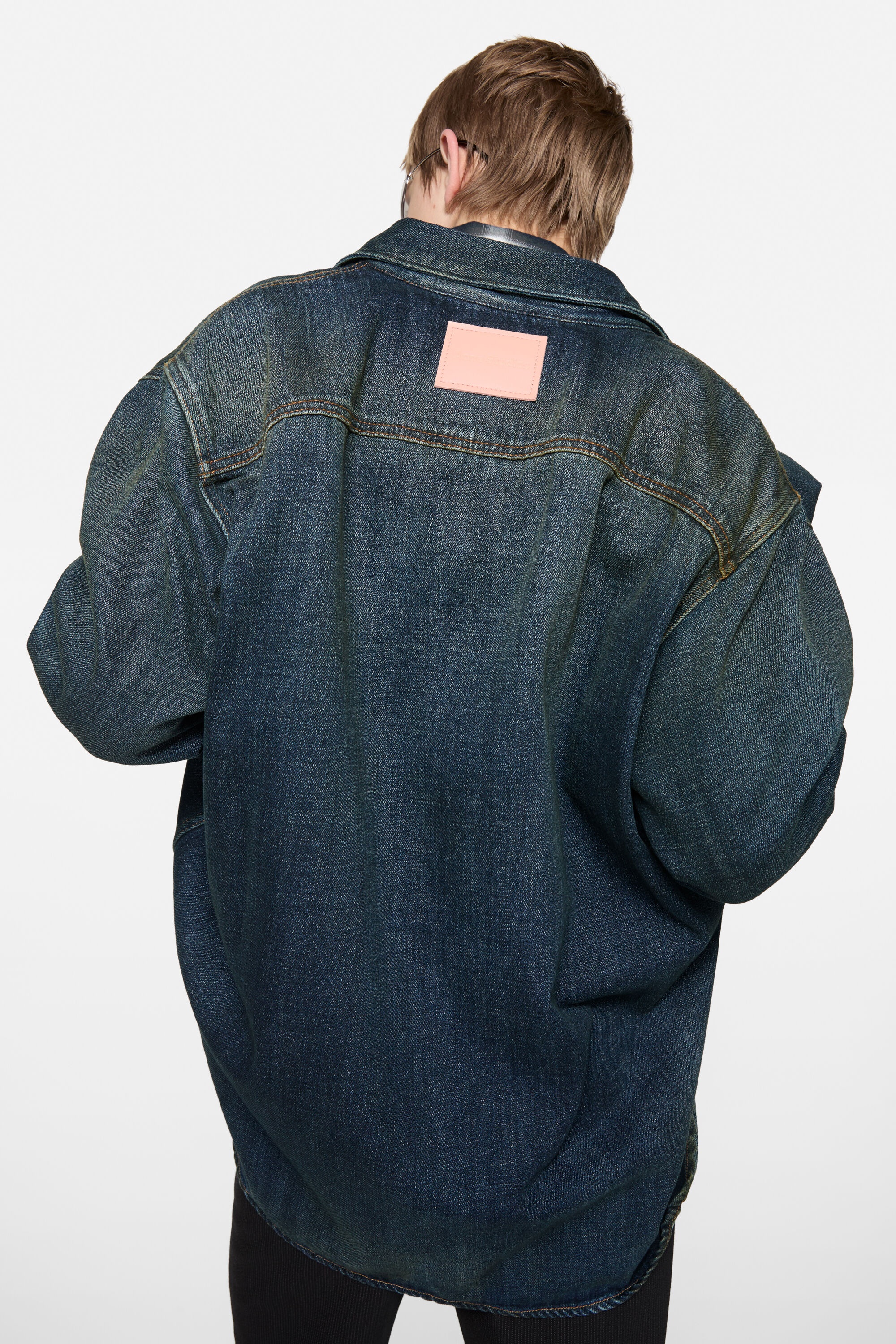 Denim button-up shirt - Dark Blue - 4