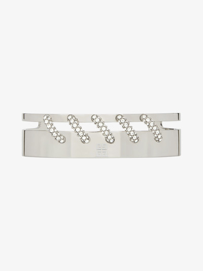 Givenchy STITCH HAND BRACELET IN METAL WITH CRYSTALS outlook