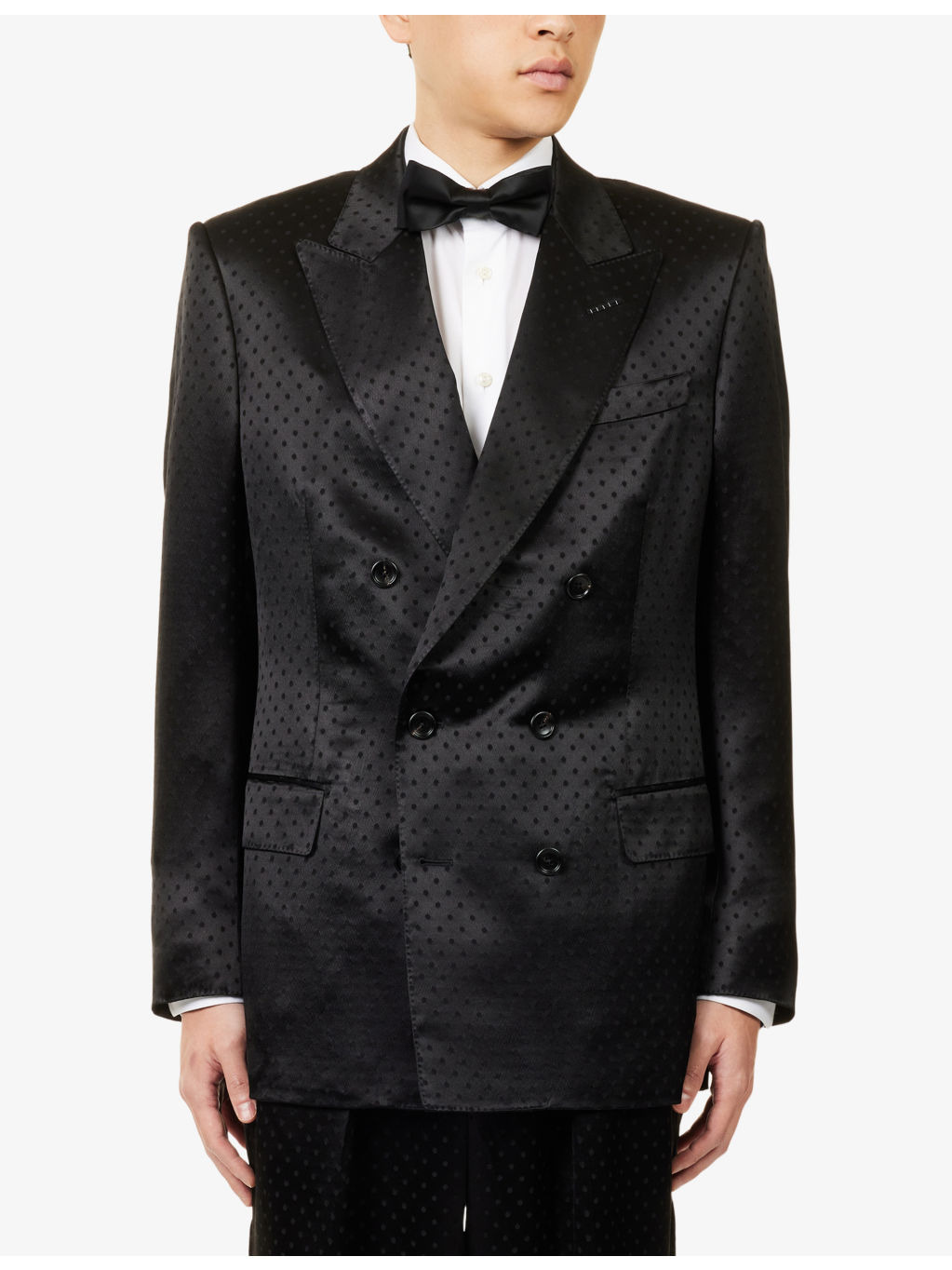 Jacquard Double-Breasted Silk-Blend Jacket - 3