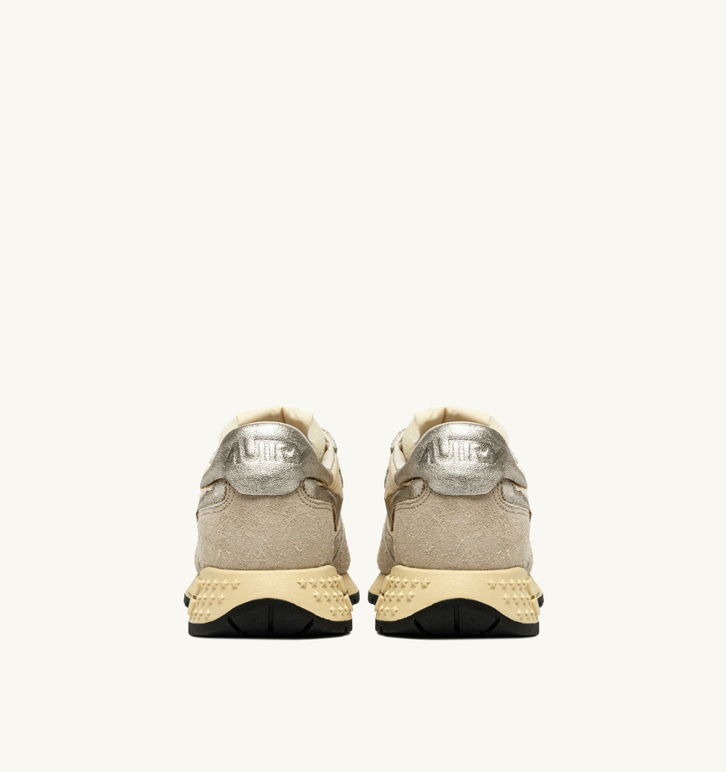 REELWIND LOW SNEAKERS IN NYLON SUEDE AND LEATHER COLOR ECRU AND PLATINUM - 3