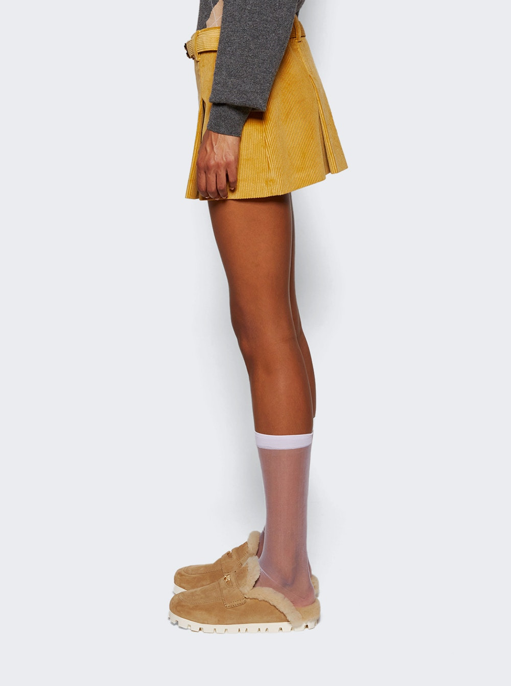 Corduroy Mini Skirt Honey - 4