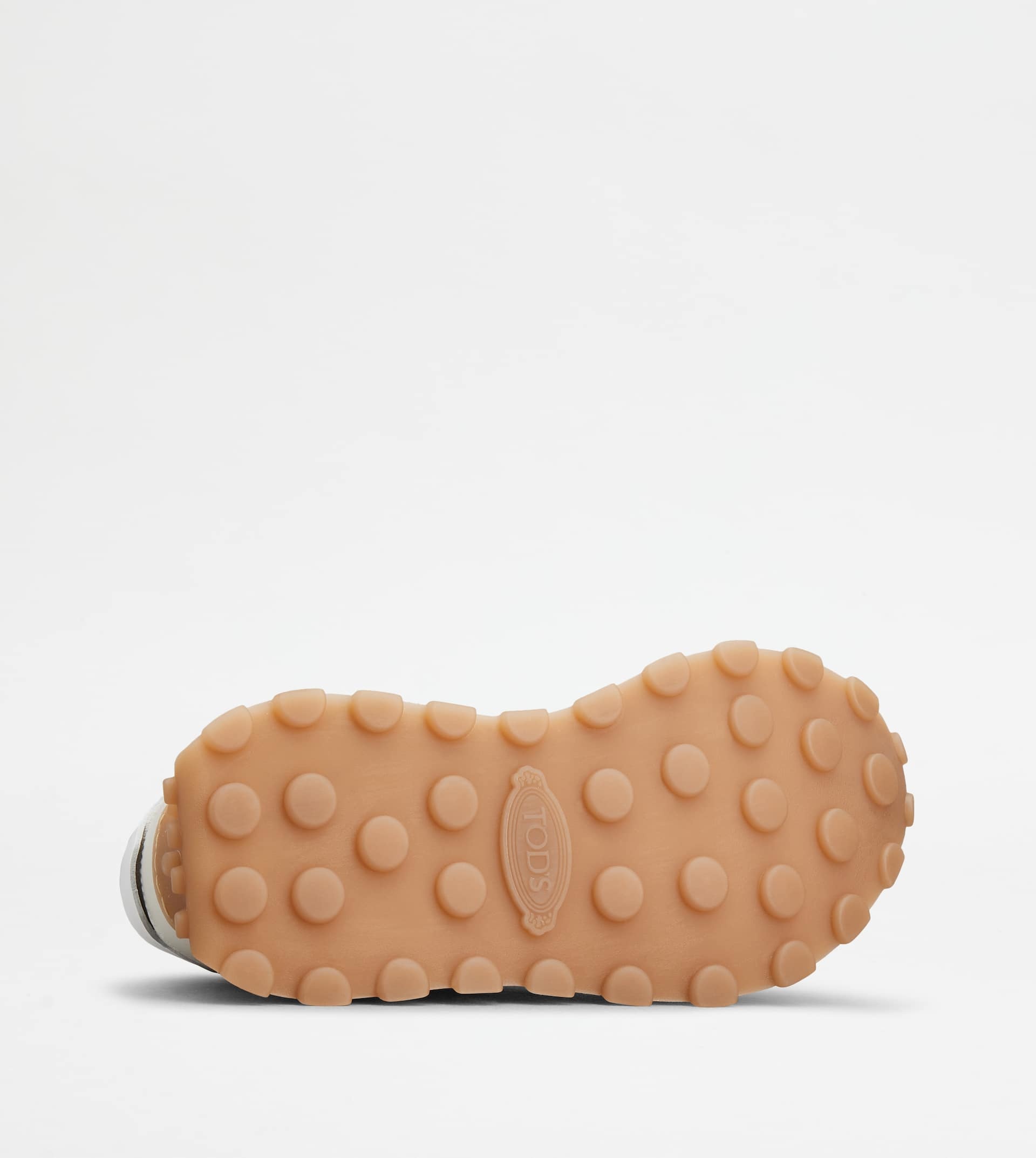 SNEAKERS IN LEATHER AND FABRIC - BEIGE, WHITE - 5