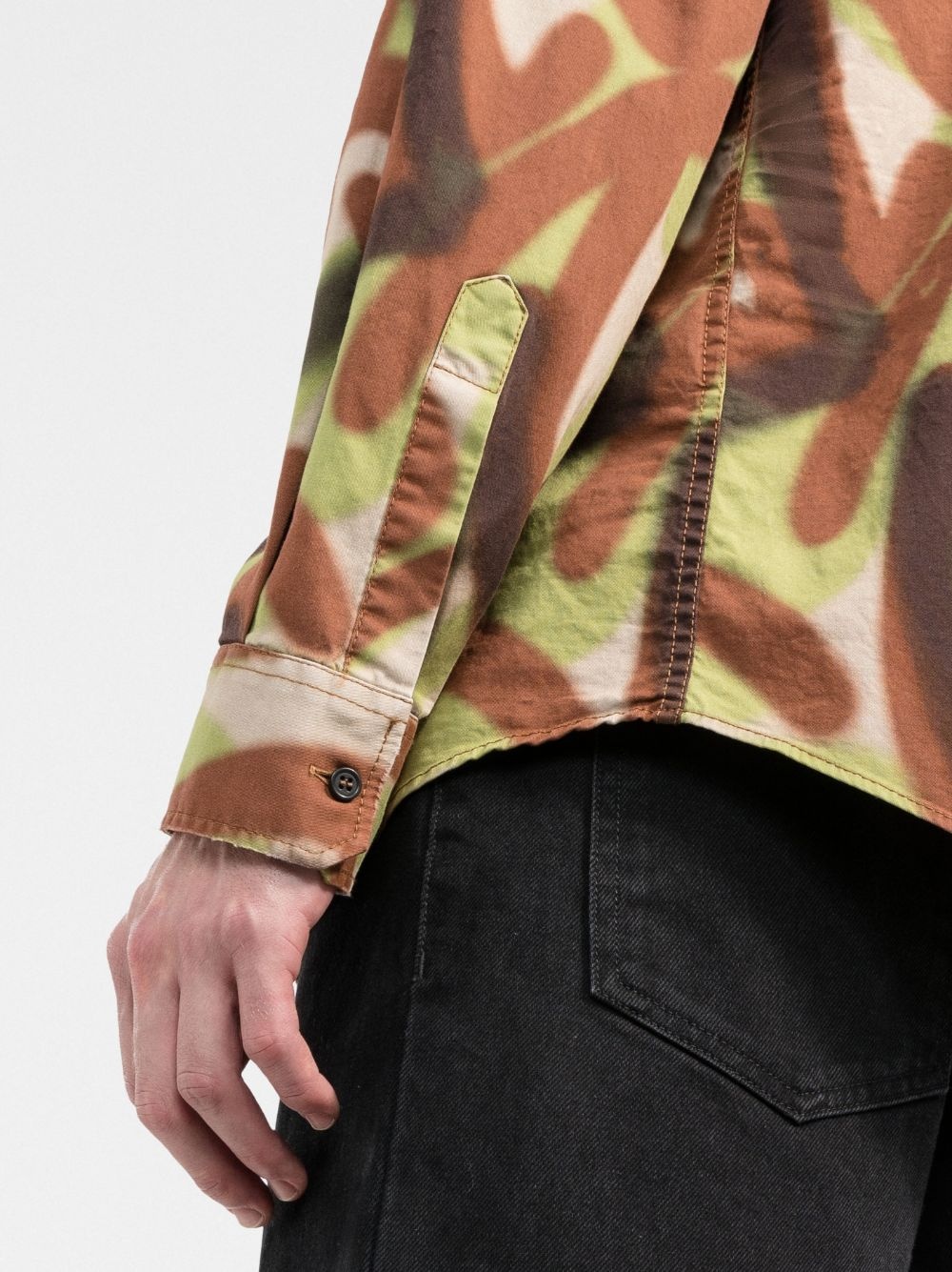 abstract-print flap-pocket shirt - 5