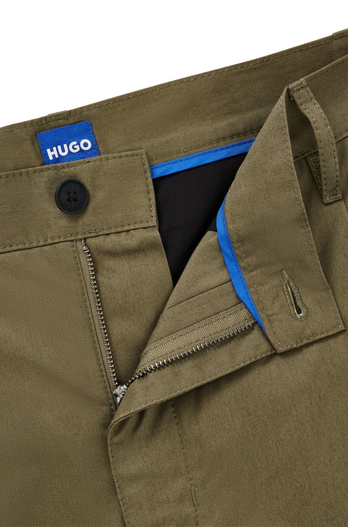 SKATER-STYLE TROUSERS IN COTTON TWILL WITH BLUE LABEL - 6