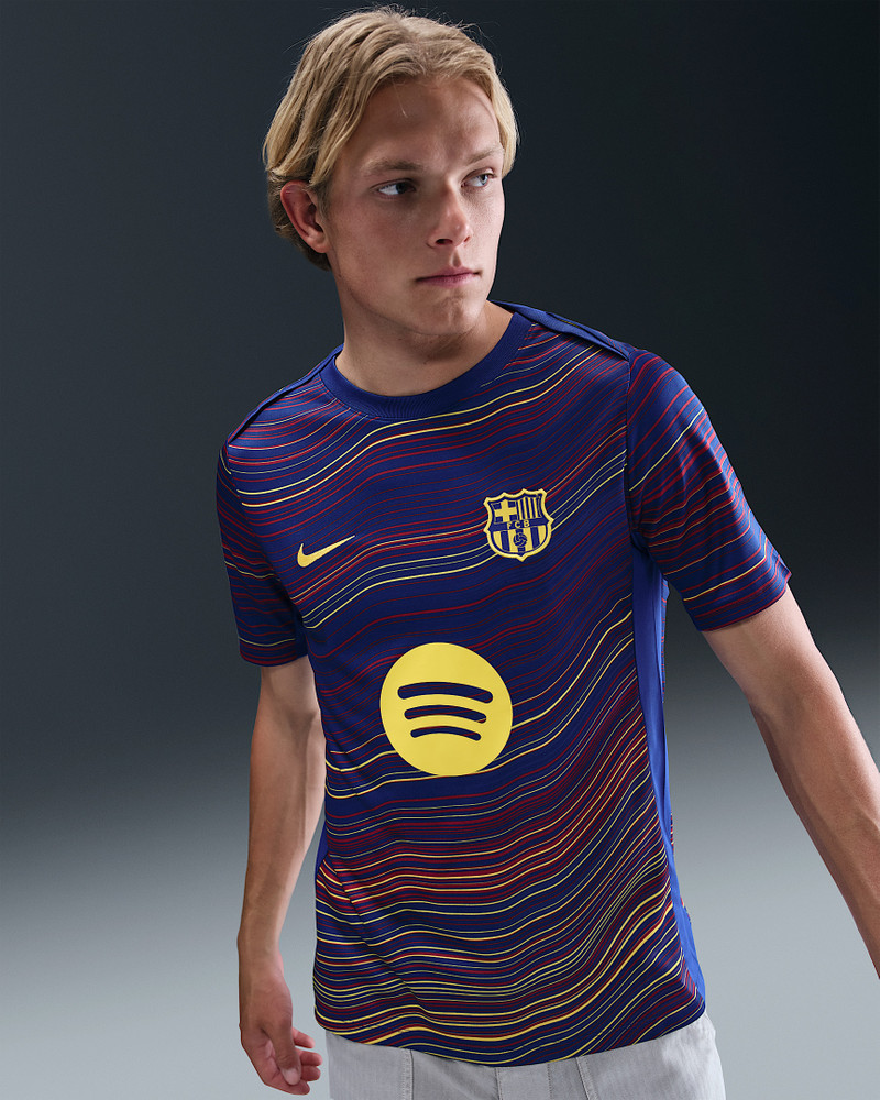FC Barcelona Academy Pro Home Men's Nike Dri-FIT Soccer Pre-Match Short-Sleeve Top 1