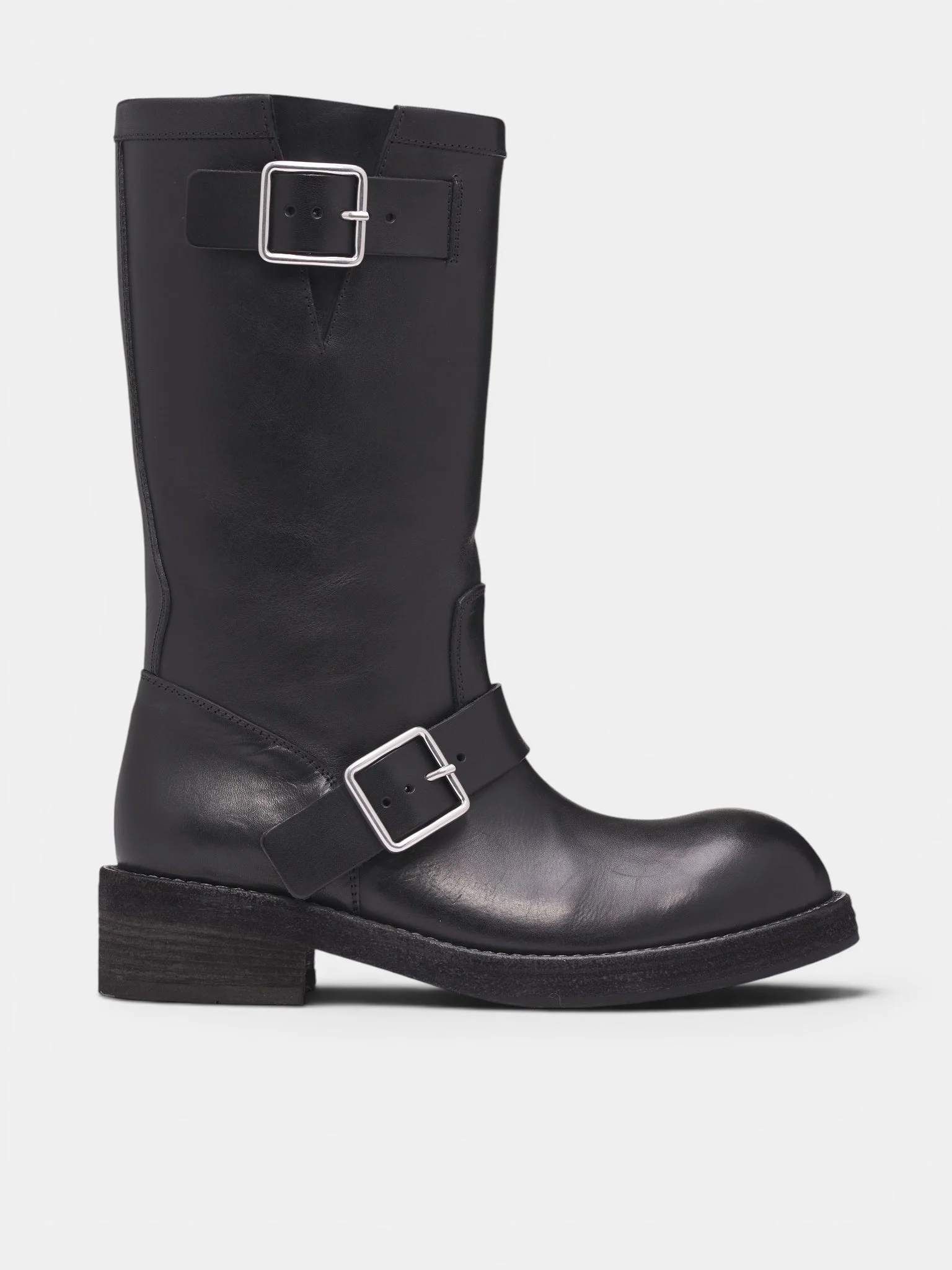 Sarith Leather Engineer Biker Boots - 1