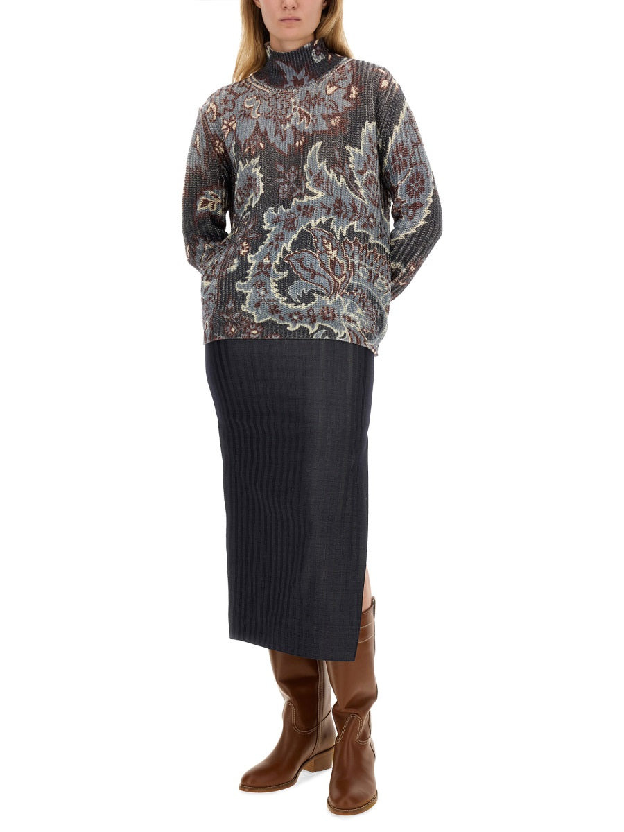 Etro Women Printed Wool Sweater - 2