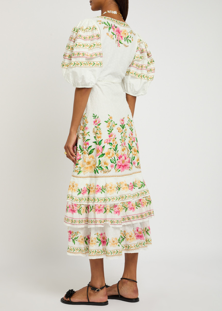 Farm Rio Palm Dream Printed Cotton Midi Wrap Dress - 3