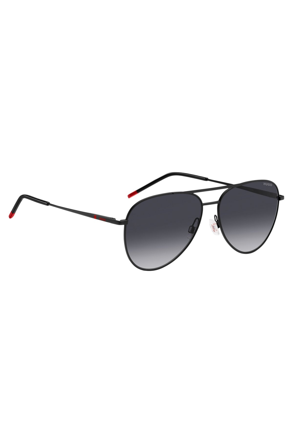 DOUBLE-BRIDGE SUNGLASSES IN BLACK METAL - 4