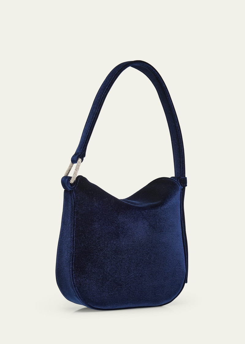 AKRIS Anna Mini Velvet Hobo Bag outlook