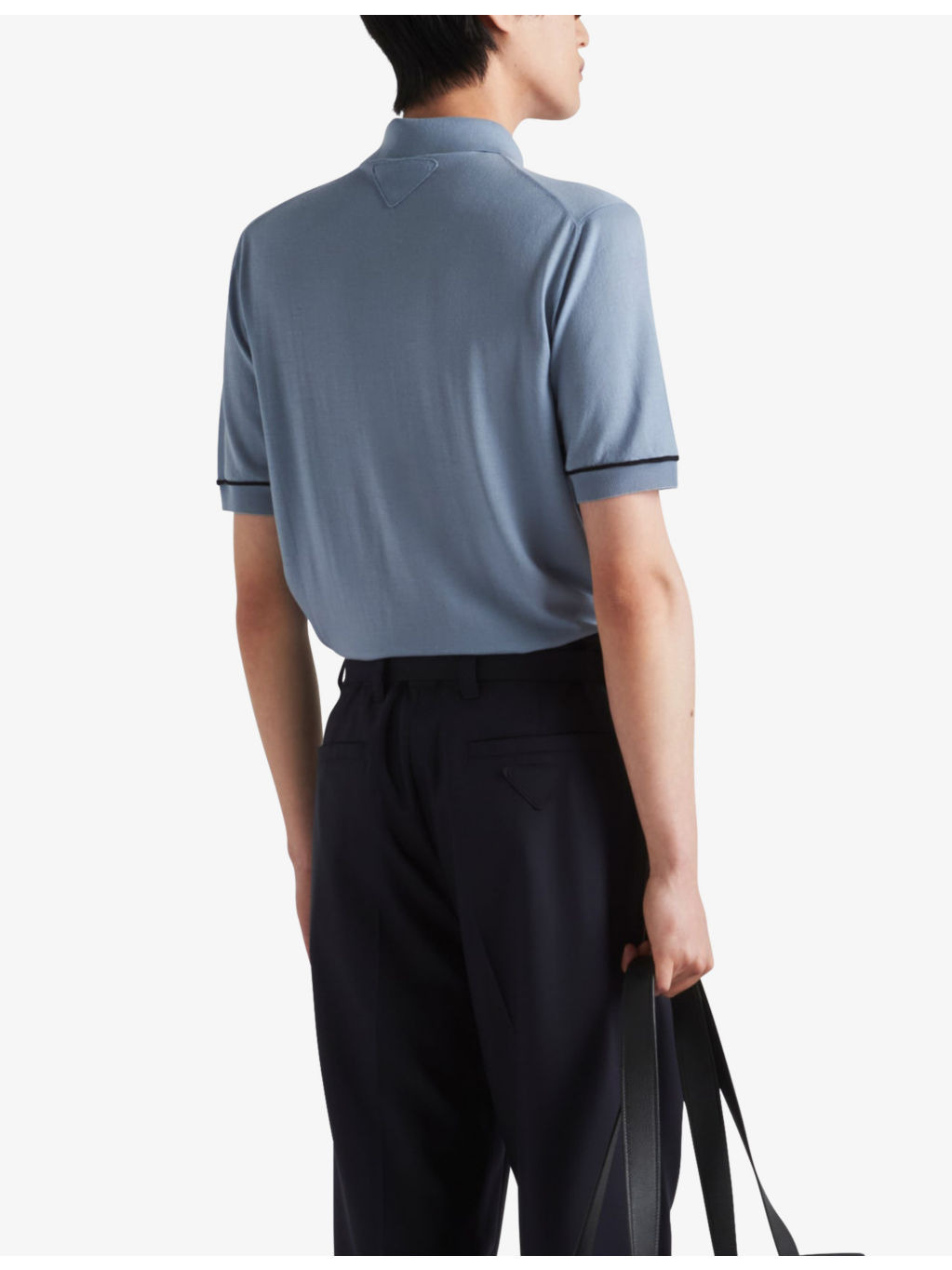 Contrast-piping regular-fit wool polo shirt - 4