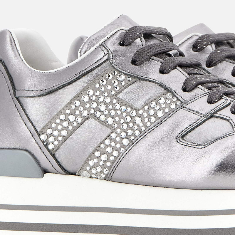 Maxi H222 Sneakers Hogan Atelier Silver White 6