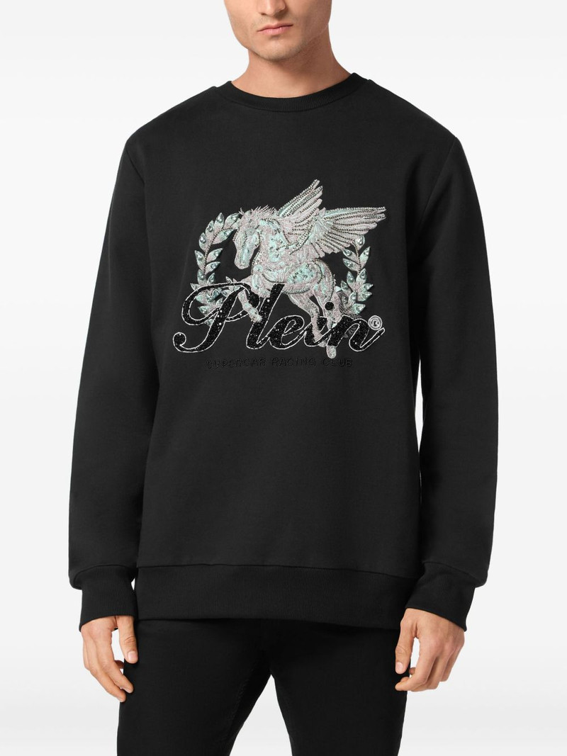 PHILIPP PLEIN crystal-embellished sweatshirt outlook