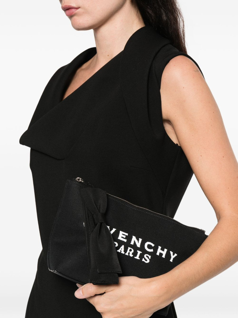 Givenchy bow-detailed logo clutch bag outlook