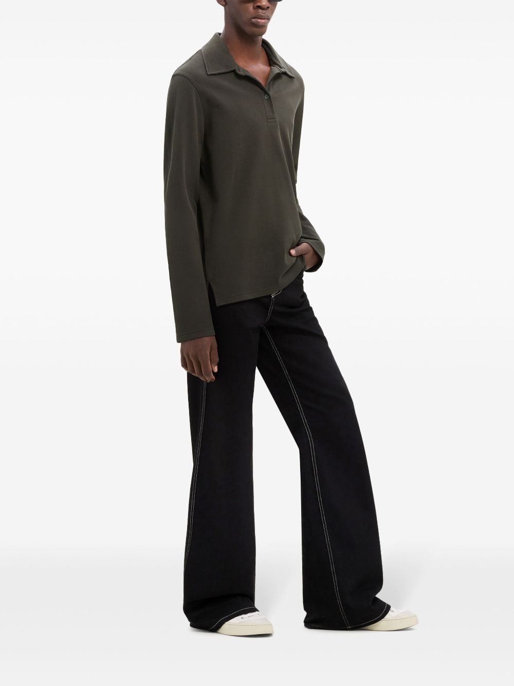 mid-rise wide leg jeans - 3
