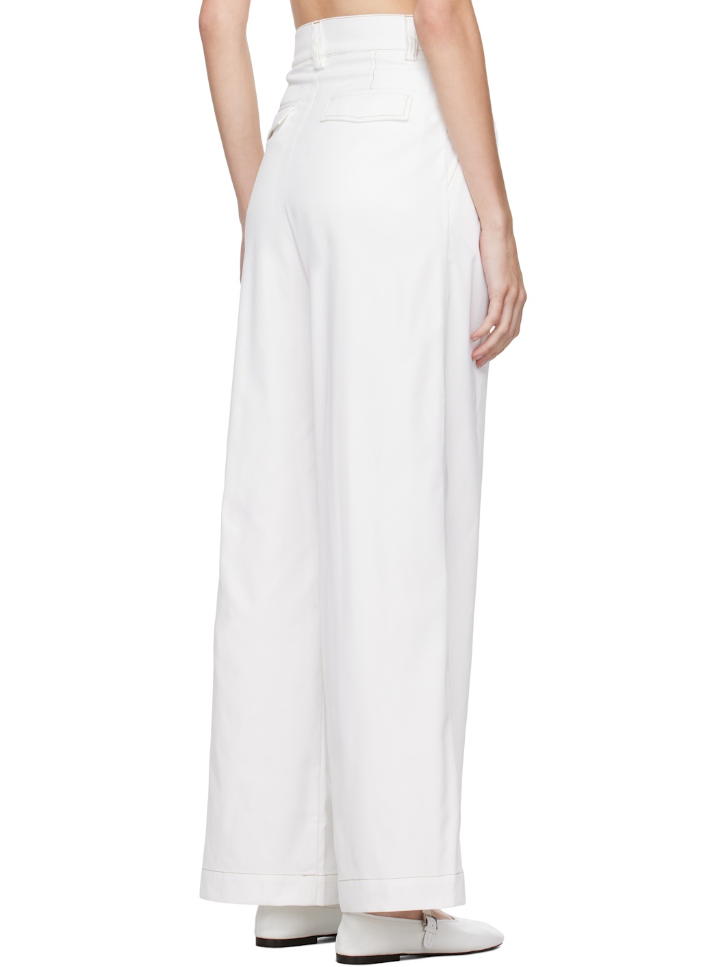 White Olympe Trousers - 3