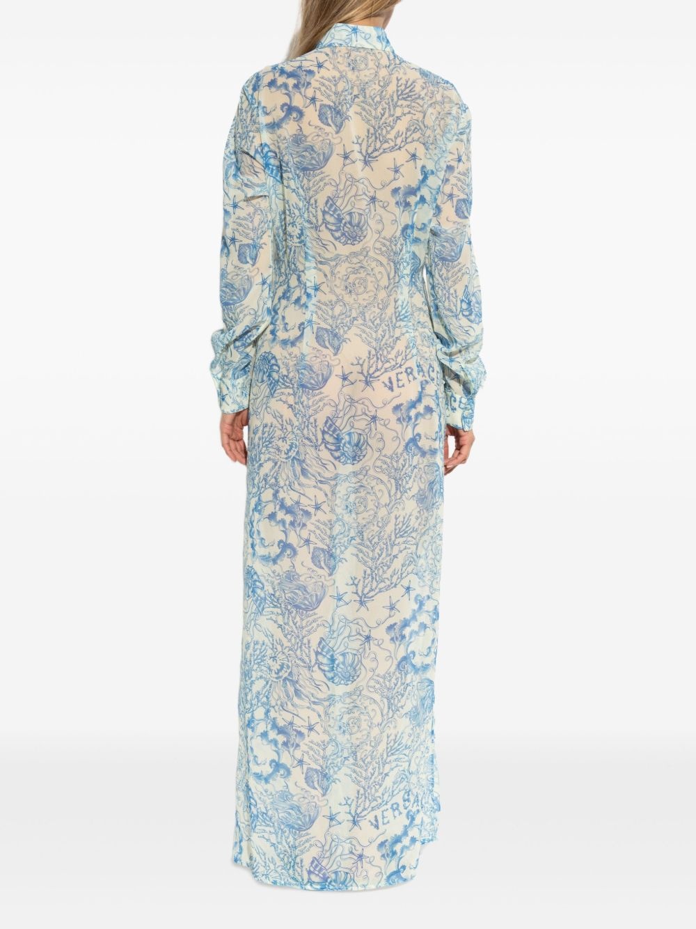 Barocco-print maxi dress - 4