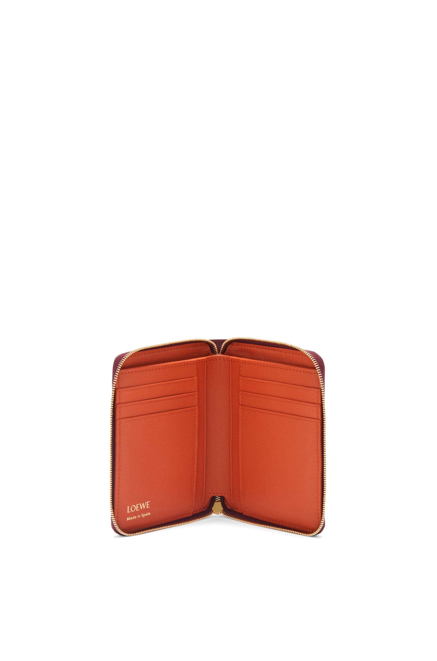 Knot compact zip around wallet in shiny nappa calfskin - 2