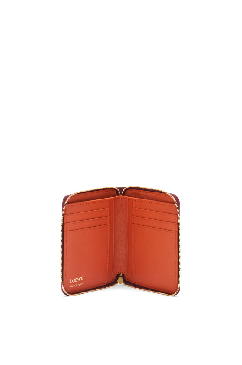 Loewe Knot compact zip around wallet in shiny nappa calfskin outlook