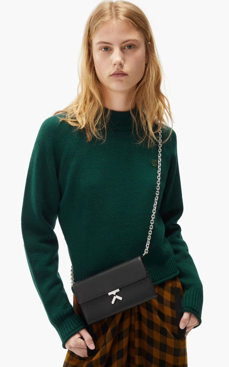 KENZO K leather chain wallet 6