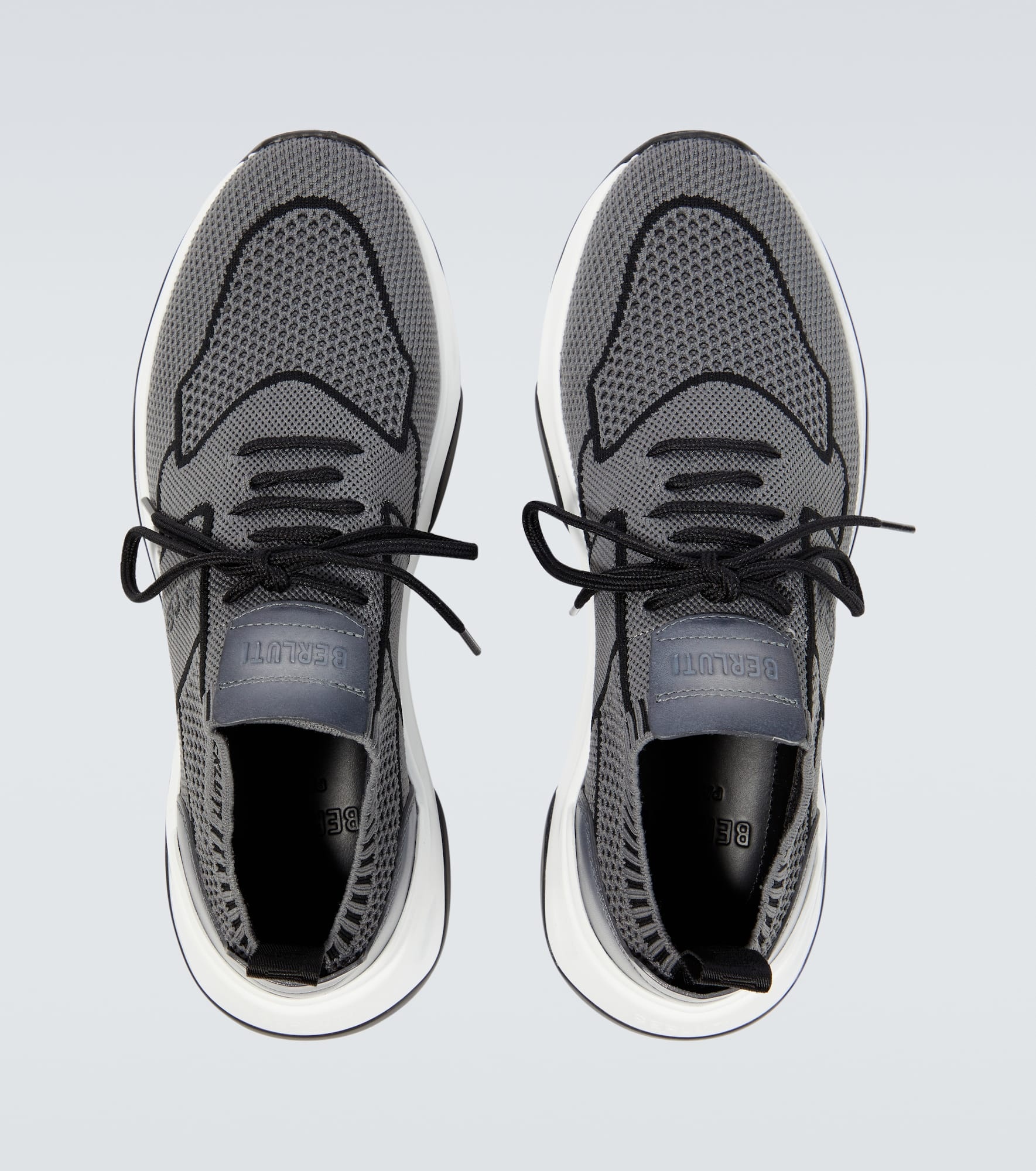 Shadow knitted and leather sneakers - 4