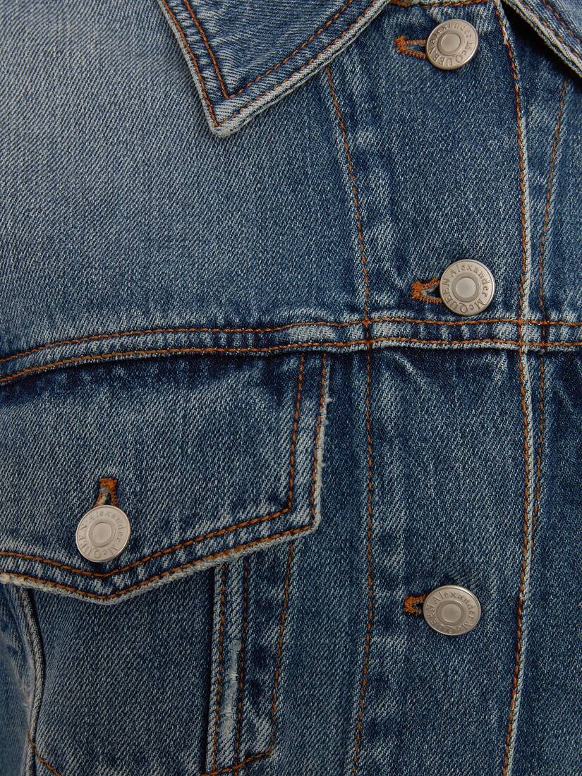 Women's Cocoon Sleeve Denim Jacket in Indigo - 5