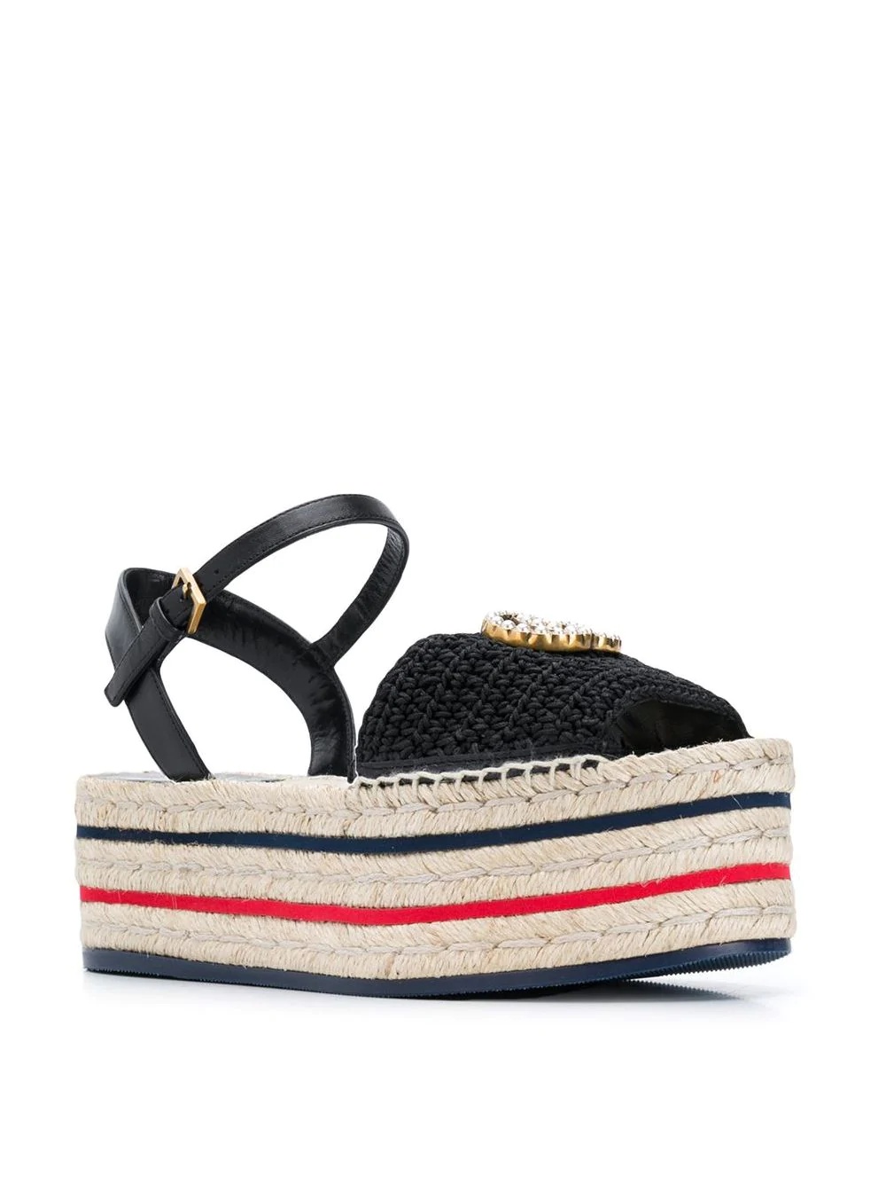 platform crochet espadrilles - 2