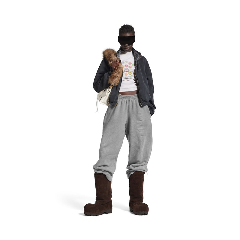 BALENCIAGA Men's Baggy Pants in Dark Heather Grey outlook
