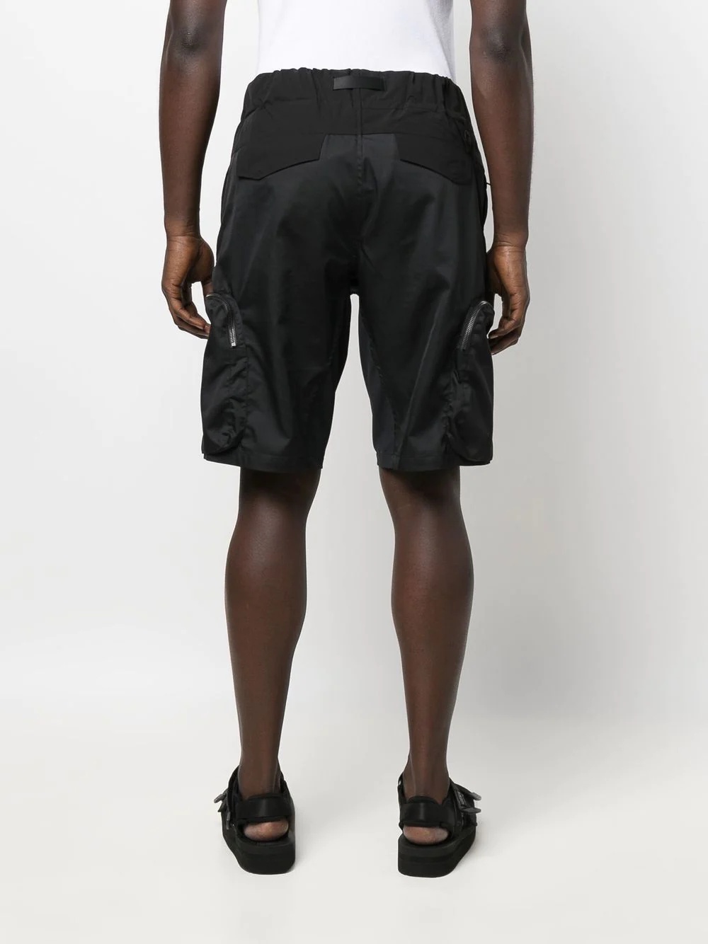 adjustable buckle-waistband shorts - 4