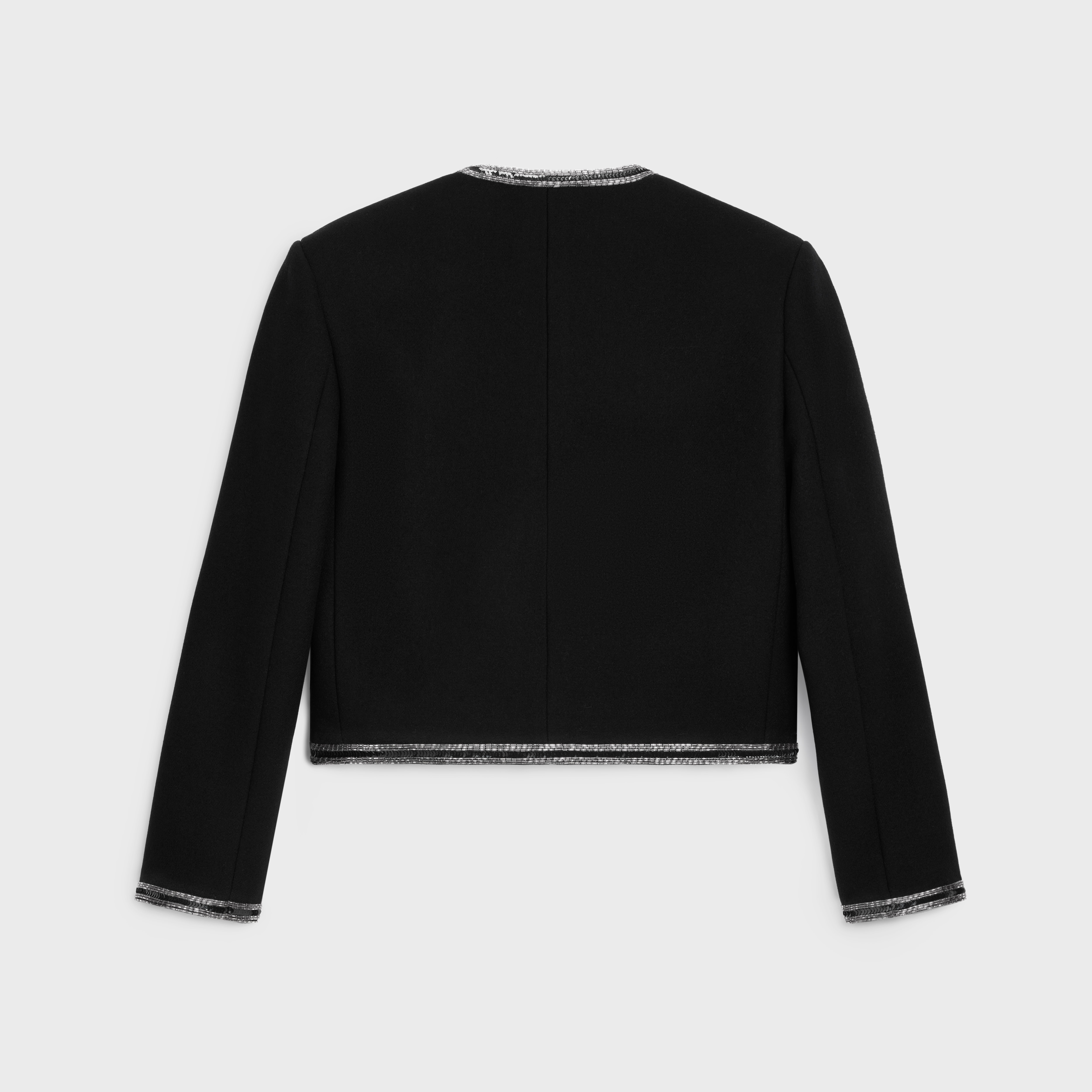 ジャケット Celine Cardigan CELINE embroidered cardigan in wool cloth | REVERSIBLE