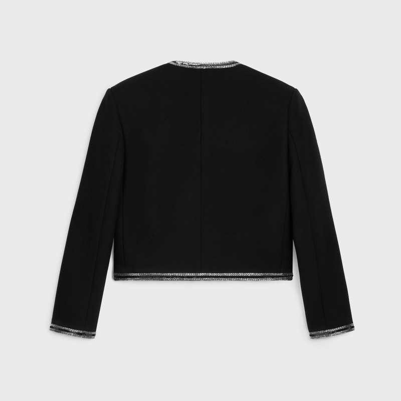 CELINE embroidered cardigan in wool cloth outlook