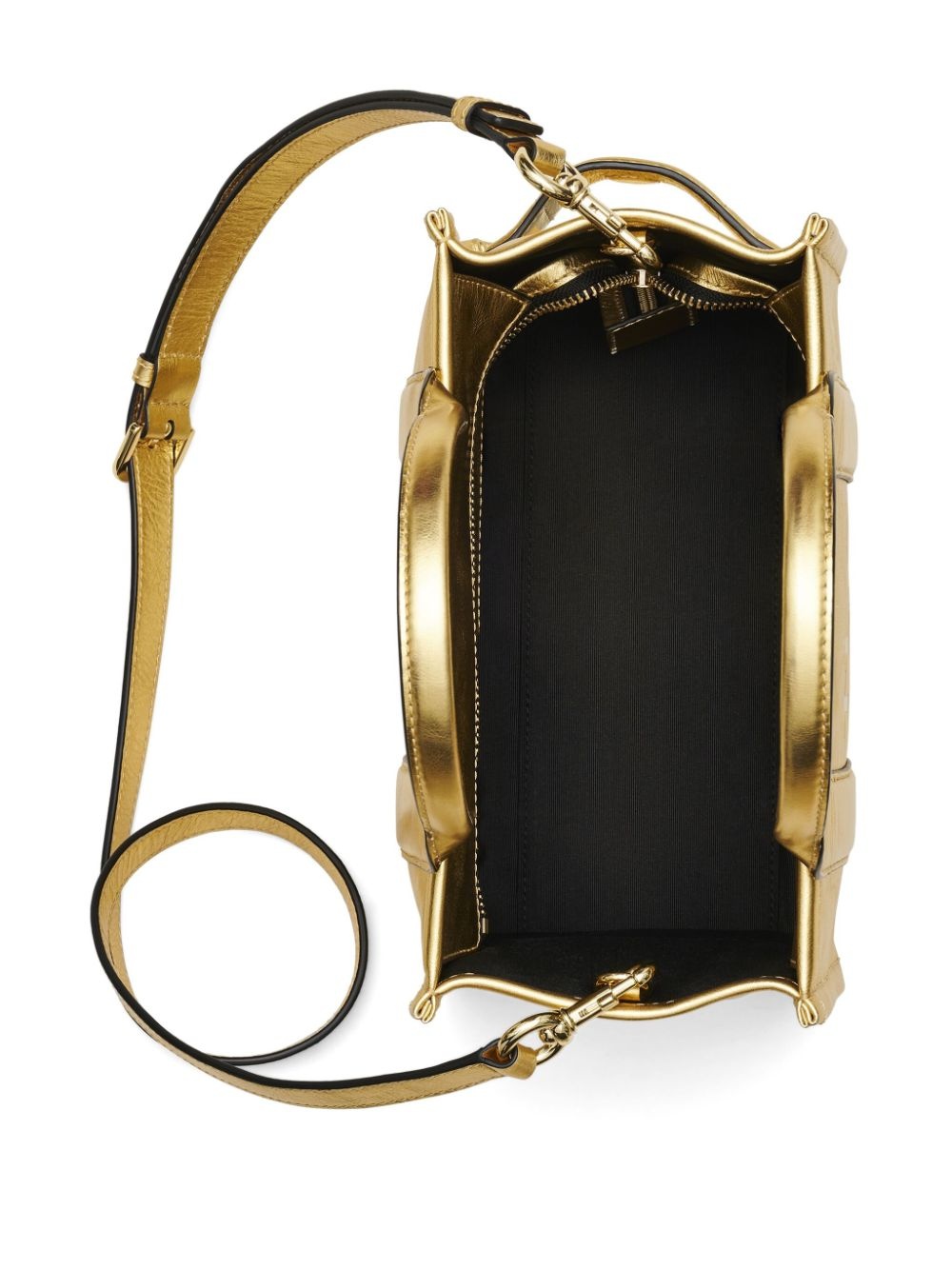 The Small Metallic Leather Duffle bag - 7