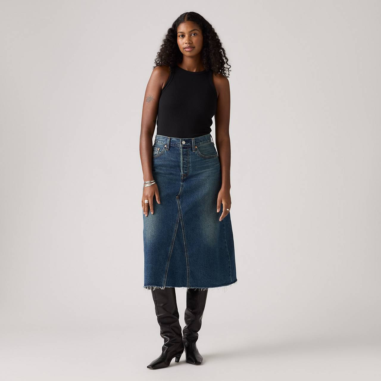 HIGH-RISE A-LINE DECON SKIRT - 2