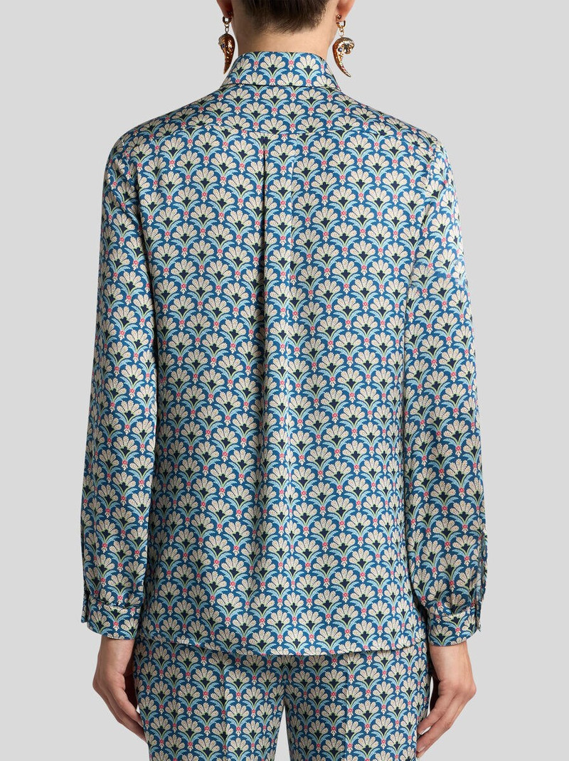 TWILL SHIRT WITH MICRO PALM MOTIF 5