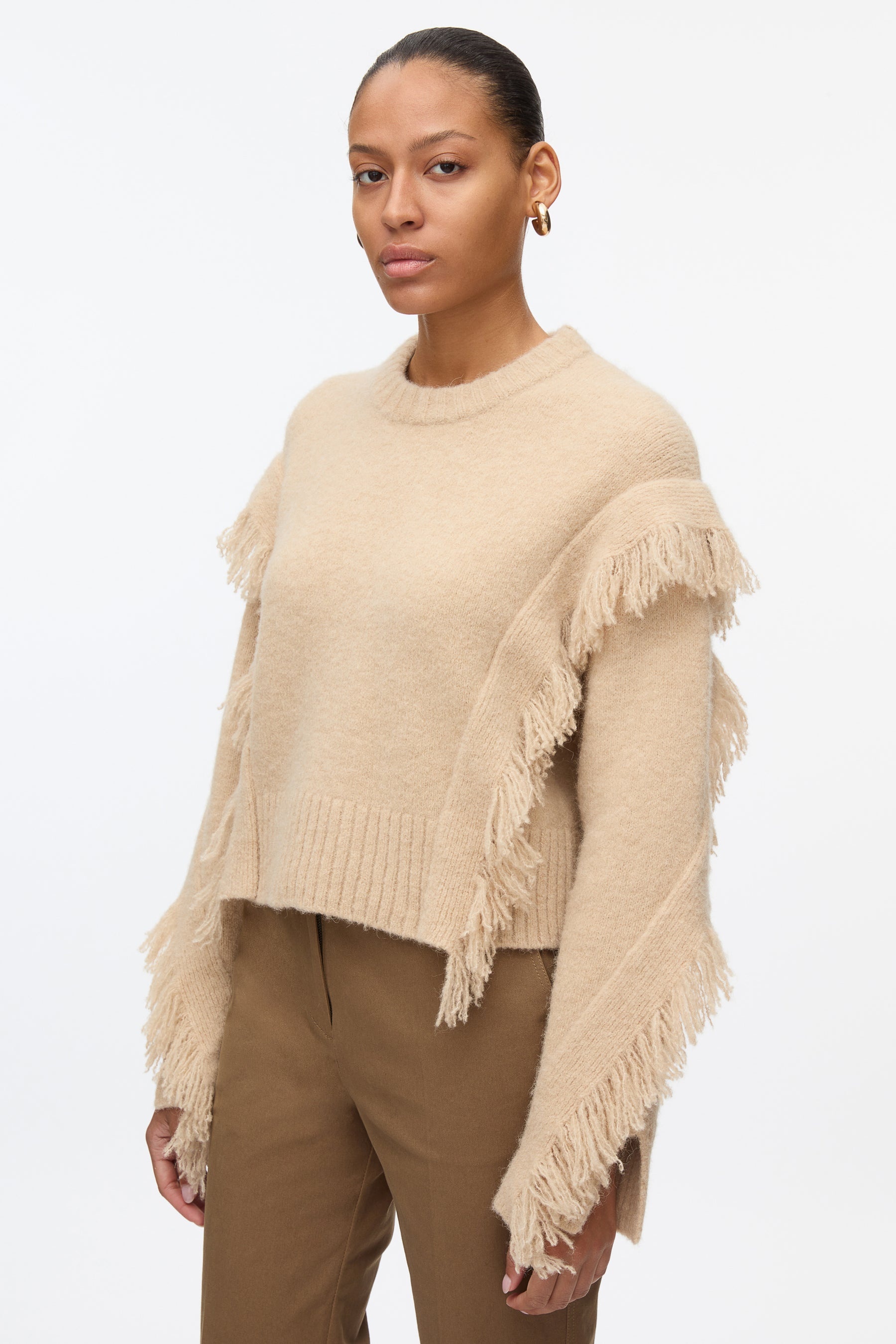 Fringe Crewneck Pullover - 7
