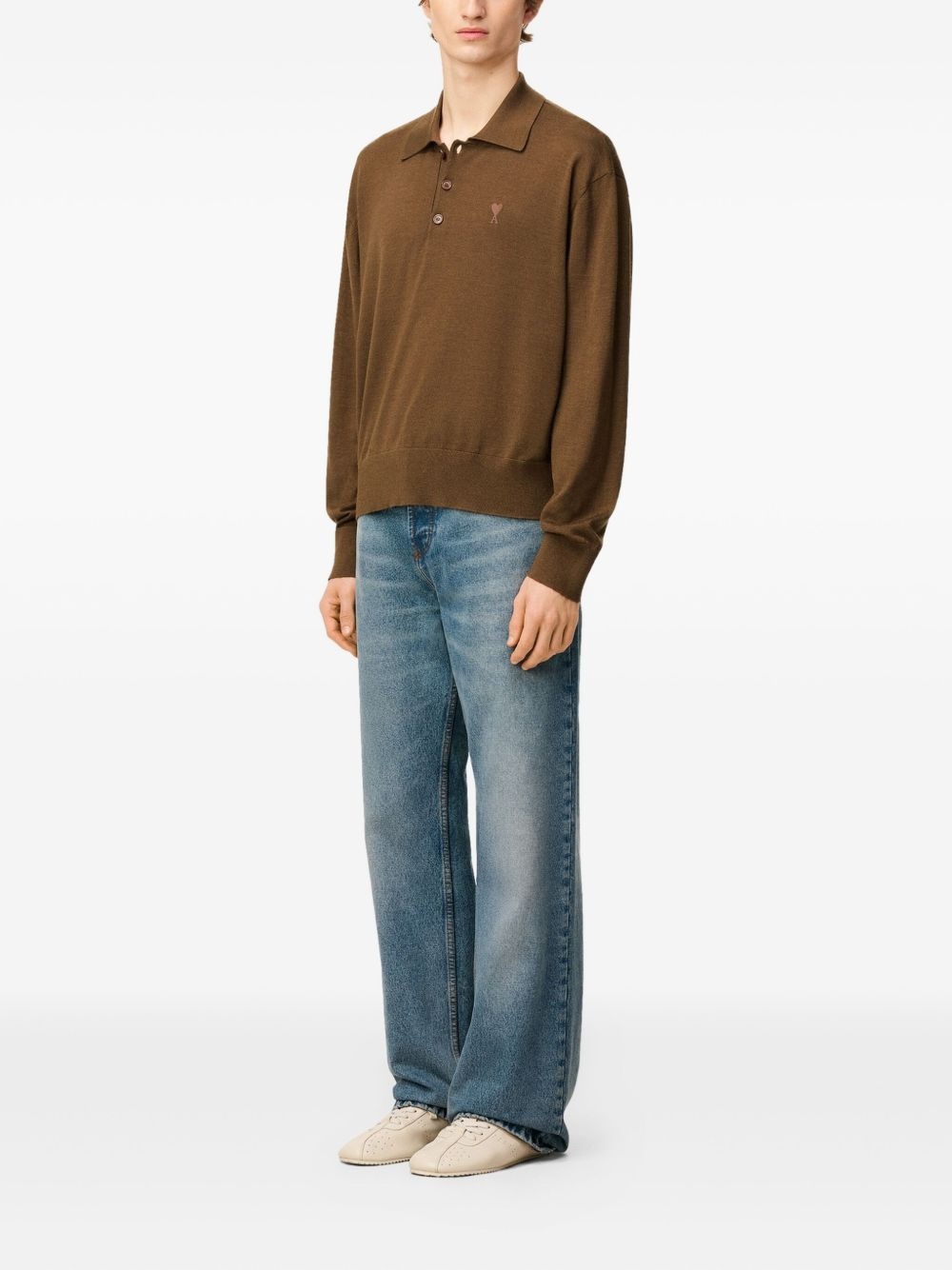 knitted polo shirt - 3
