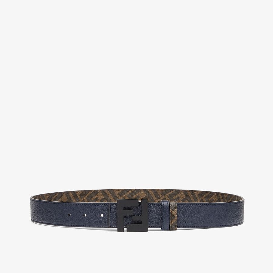 Blue leather belt - 1