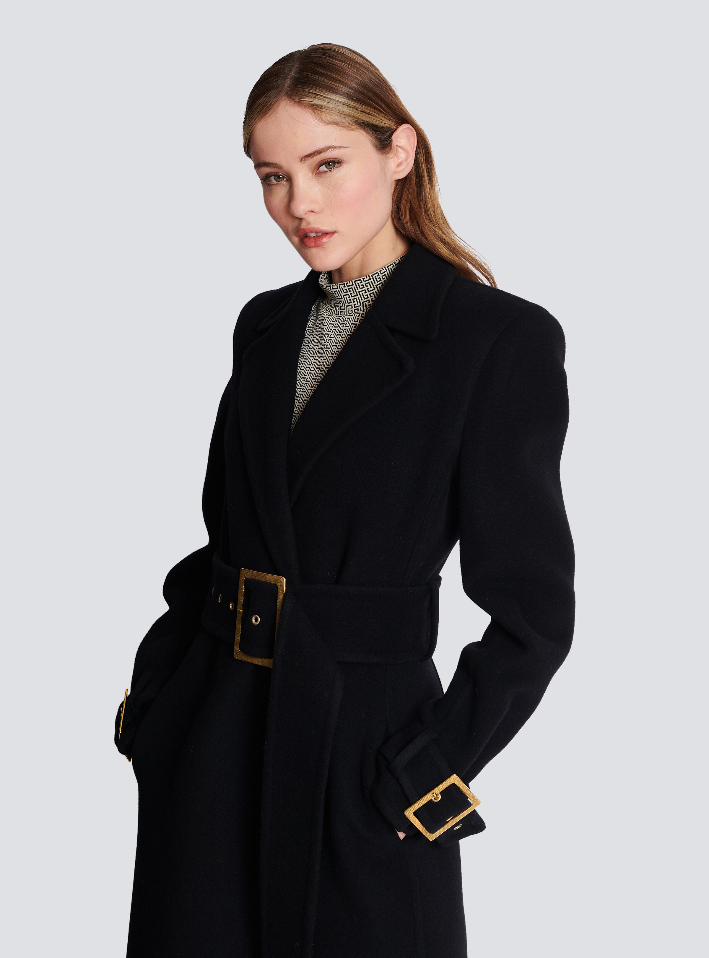 Long coat with belt - 7