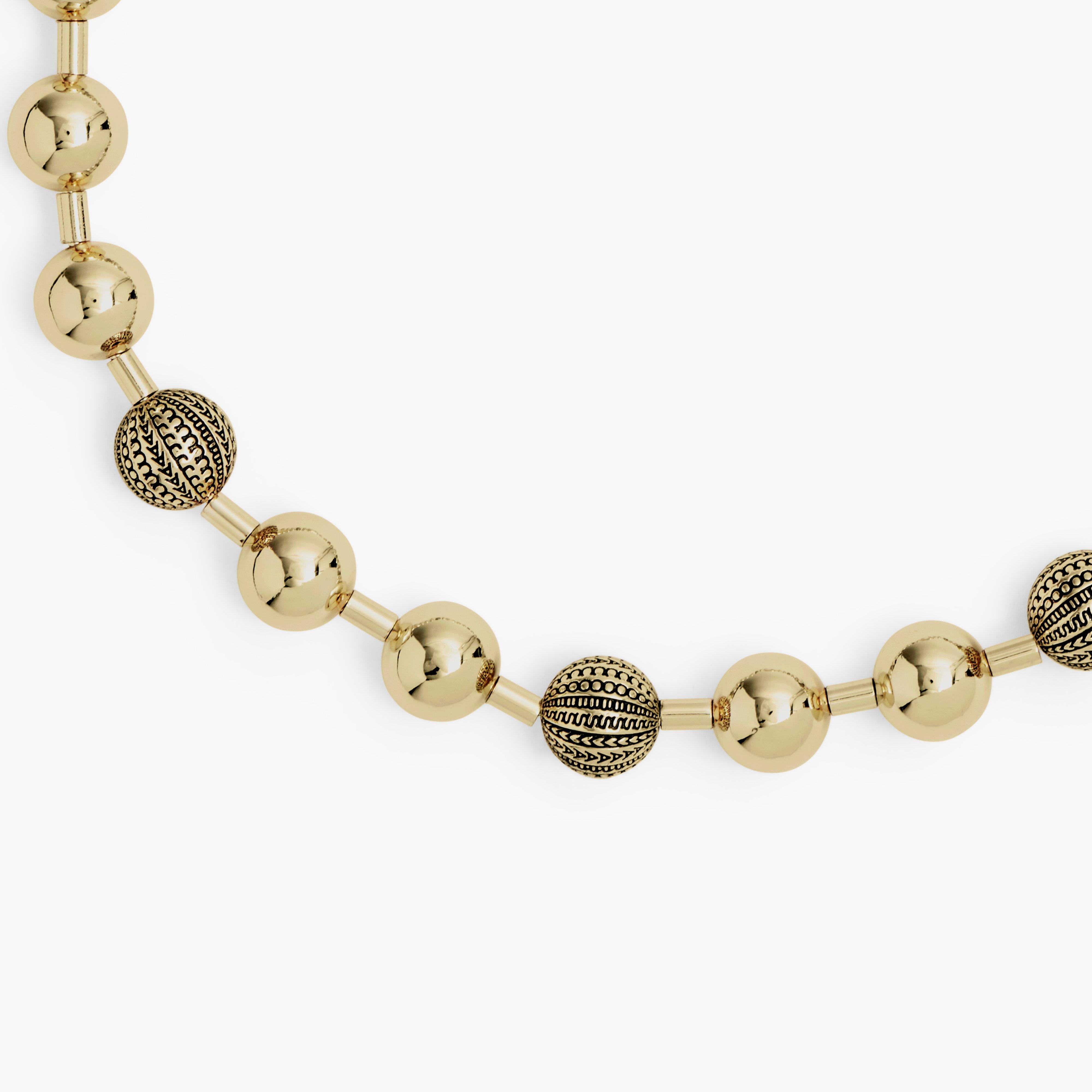 THE MONOGRAM BALL CHAIN NECKLACE - 4
