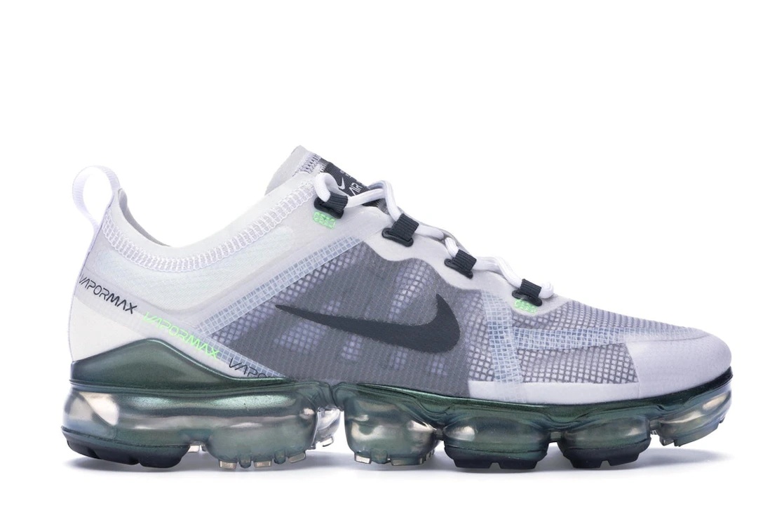 Nike Air VaporMax 2019 Premium White Platinum Tint Lime Blast - 1